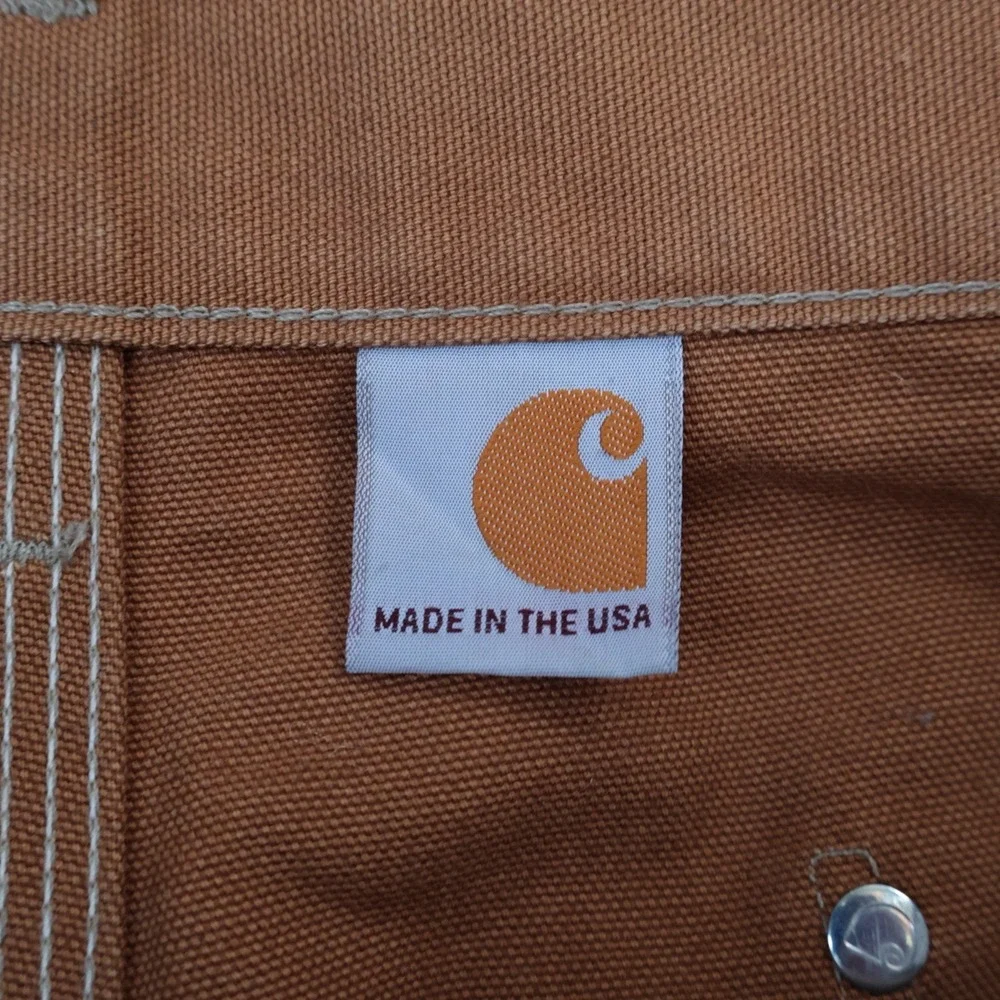 Vintage Carhartt Double Knee 38x30 Duck Canvas Carpenter B01 BRN Made in USA